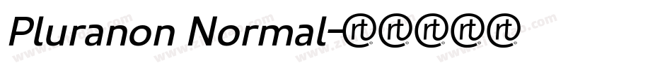 Pluranon Normal字体转换